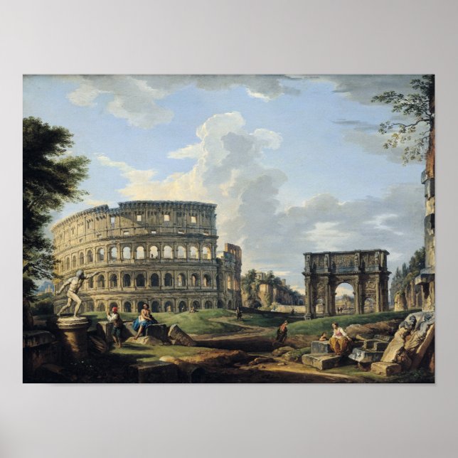 Pôster The Colosseum and the Arch of Constantine (Frente)
