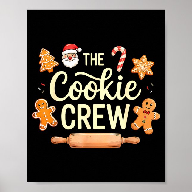 Poster The Cookie Crew Christmas Baking Cookie Lover  (Frente)