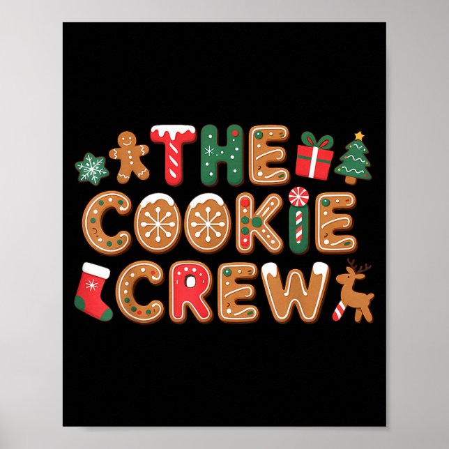 Poster The Cookie Crew Christmas Baking Cookie Lover Kids (Frente)