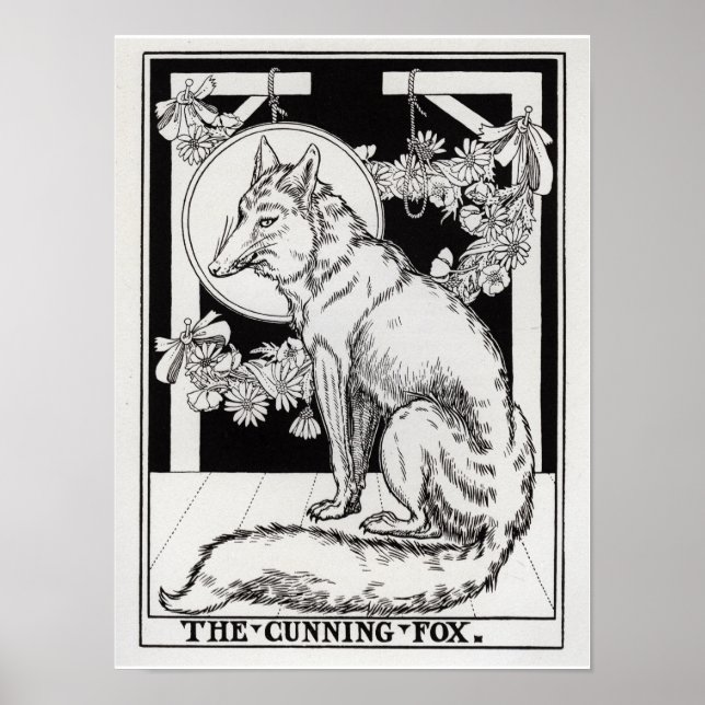Poster The Cunning Fox- "A Hundred Fables of La Fontaine" (Frente)