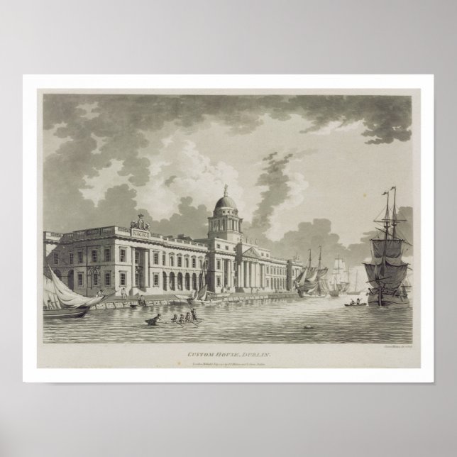 Pôster The Custom House, Dublin, 1792 (gravura) (Frente)