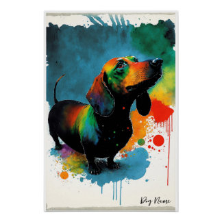 Pôster The Dachshund Dog - Composition 003
