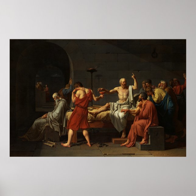 Poster The Death of Socrates, Jacques-Louis David  (Frente)