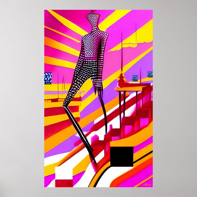 Poster The Declension of Slick-Slax on the Escalator (Frente)