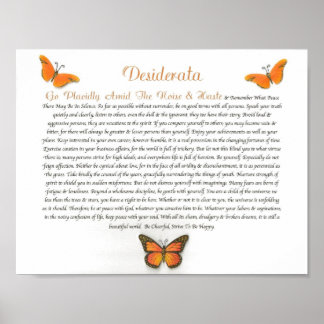 Pôster The Desiderata Poem by Max Ehrmann