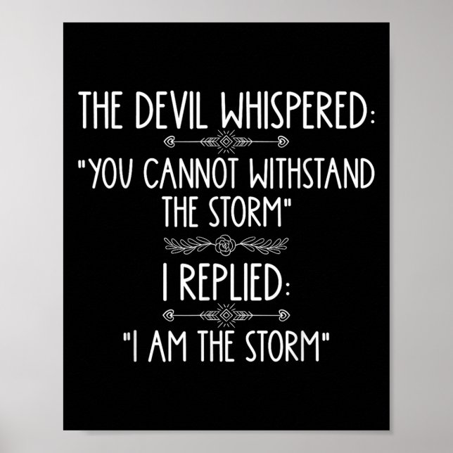 Poster The Devil Whispered You Cannot Withstand The Self- (Frente)