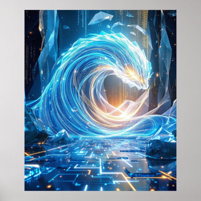 Poster The Digital Maelstrom: Gateway to Cyber Infinity (Frente)