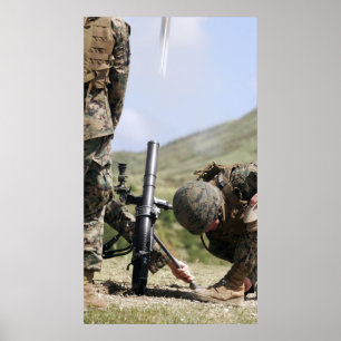 Pôster The direct-lay method of firing mortars