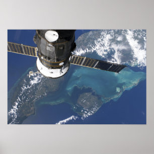 Poster The docked Progress 22 spacecraft