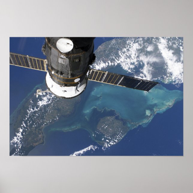 Poster The docked Progress 22 spacecraft (Frente)