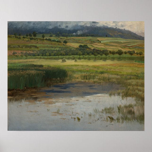 Poster The Drowned Pond, 1887 (óleo na canvas) (Frente)