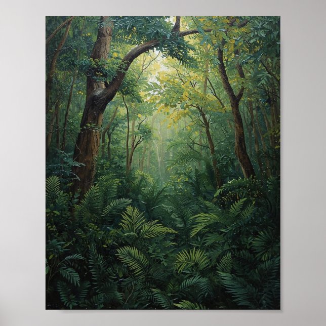 Poster The Emerald Sanctuary: Golden Noon Filtering Throu (Frente)