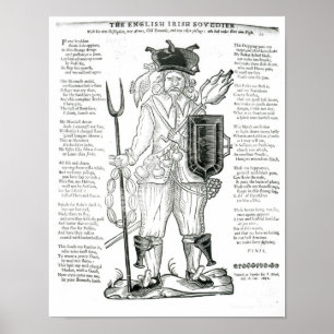 Poster The English Irish Soldier, with New Discipline