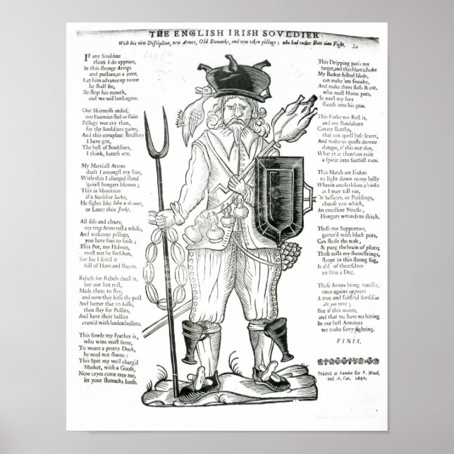 Poster The English Irish Soldier, with New Discipline (Frente)