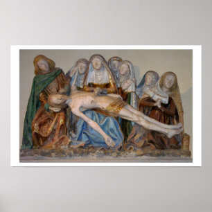 Poster The Entombment, 1490 (painted stone) (detail)
