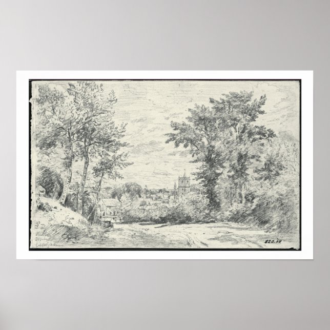 Pôster The Entrance into Gillingham, Dorset (pencil) (Frente)