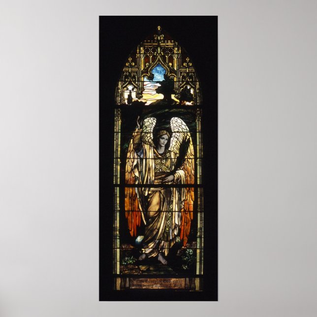 Poster The Evening Angel stained glass (Frente)