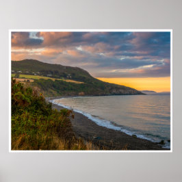 Poster The Evening Glow of Greystones Coast