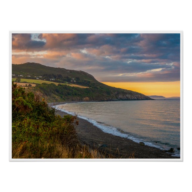 Pôster The Evening Glow of Greystones Coast (Frente)
