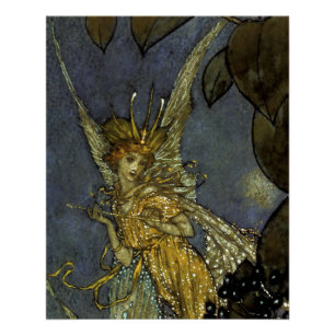 Pôster "The Fairy Queen", por Edmund Dulac