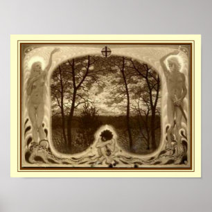 Poster "The Fall", por Fidus Art Nouveau 12 x 16