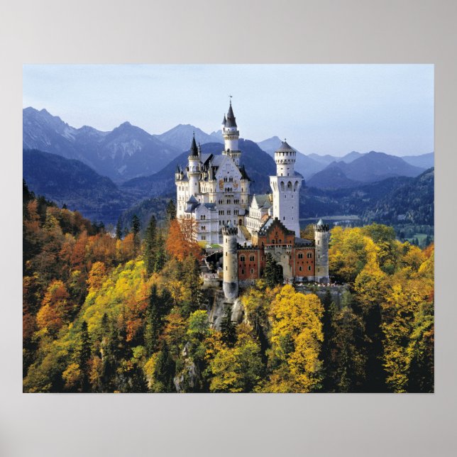 Poster The fanciful Neuschwanstein is one of three (Frente)