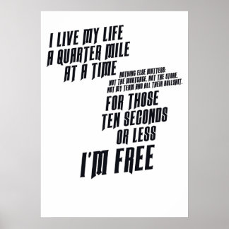 Poster The Fast And The Furious I Live My life