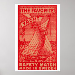 Poster The Favourite Yacht - Matchbox Print - Sweden Wall