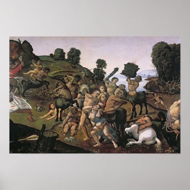 Pôster The Fight Between the Lapiths and the Centaurs (Frente)