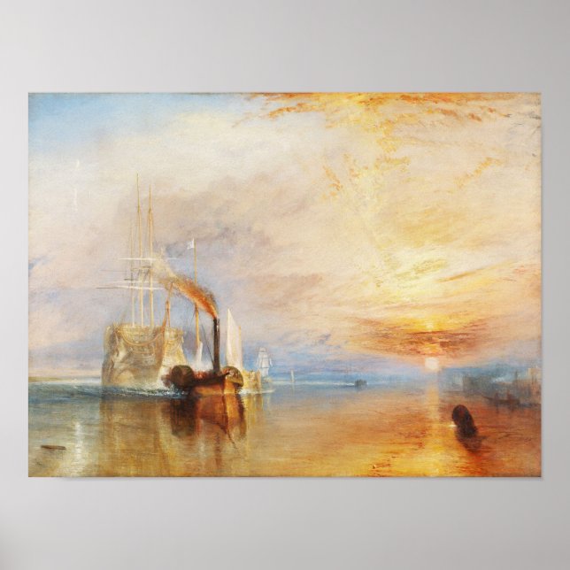 Poster The Fighting Temeraire, pelo artista Turner, J. M. (Frente)