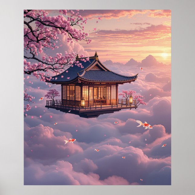 Poster The Floating Teahouse: Dreams of Cherry Blossom Sk (Frente)