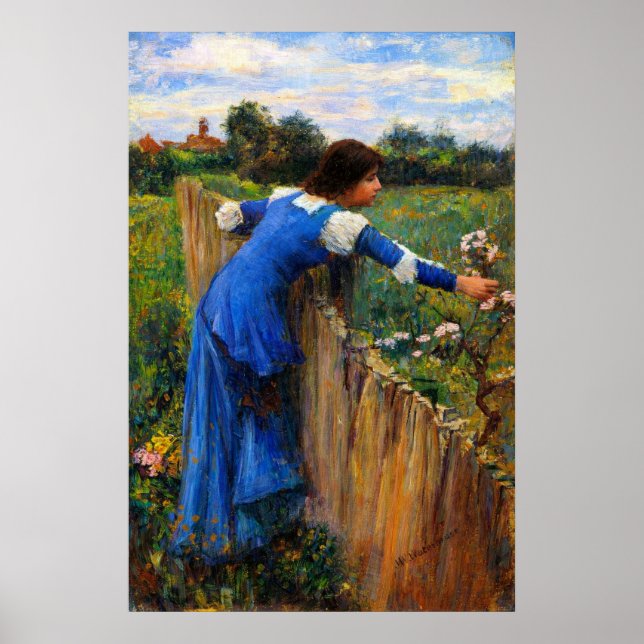 Poster The Flower Picker by John William Waterhouse (Frente)