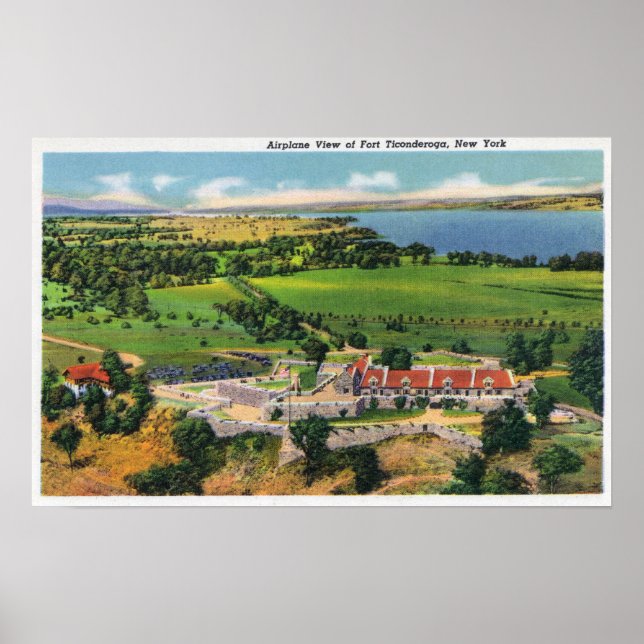Poster The Fort, Lake Champlain in Distance (Frente)