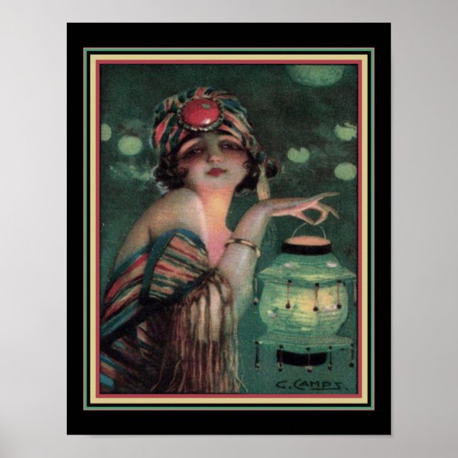 Poster "The Fortune Teller" Deco de Arte de 1920 (Frente)