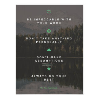 Pôster The four agreement poster