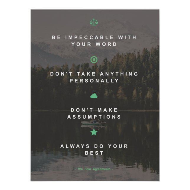 Pôster The four agreement poster (Frente)