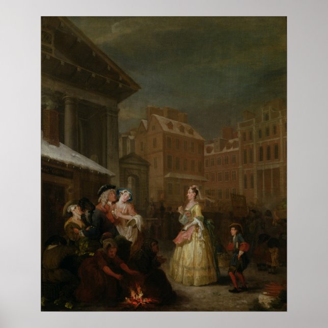 Poster The Four Times of Day: Morning, 1736 (Frente)