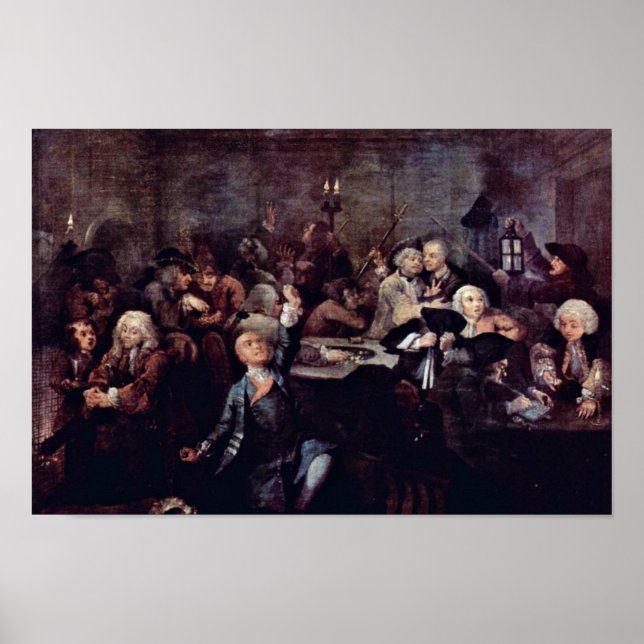 Poster The Gambling Den " Por Hogarth William (Frente)