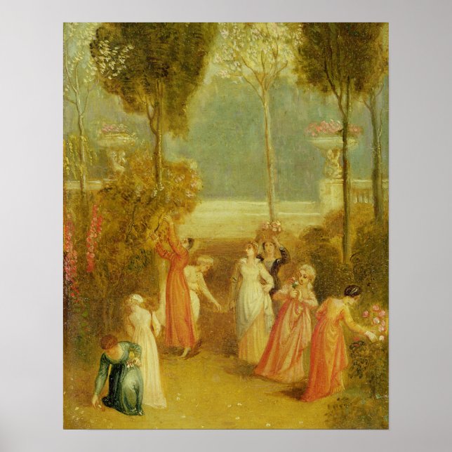 Poster The Garden, c.1820 (óleo no painel) (Frente)