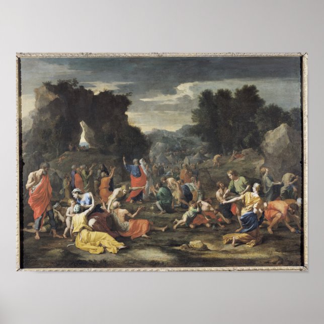 Pôster The Gathering of Manna, c.1637-9 (Frente)