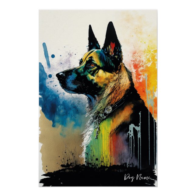 Pôster The German Shepherd Dog - Composition 001 (Frente)