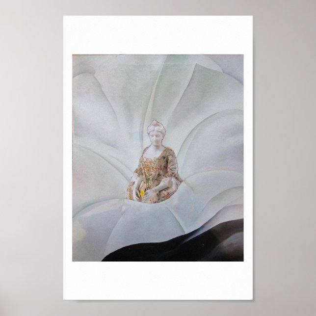 Poster The Ghost of the Flower - collage art (Frente)