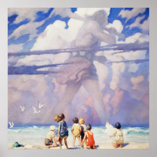 Poster "The Giant" Fairy Art do NC Wyeth