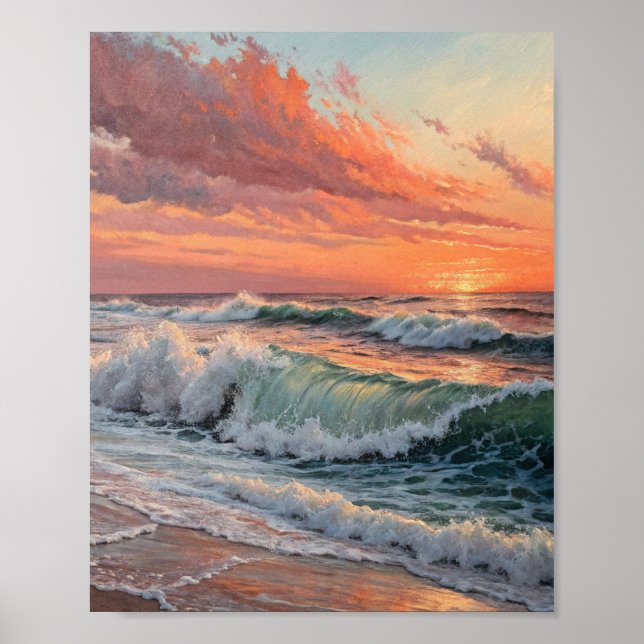 Poster The Gilded Surge: A Symphony of Radiant Clouds (Frente)