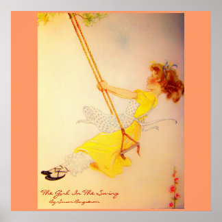 Poster "The Girl In Swing", Por Susan Bergstrom
