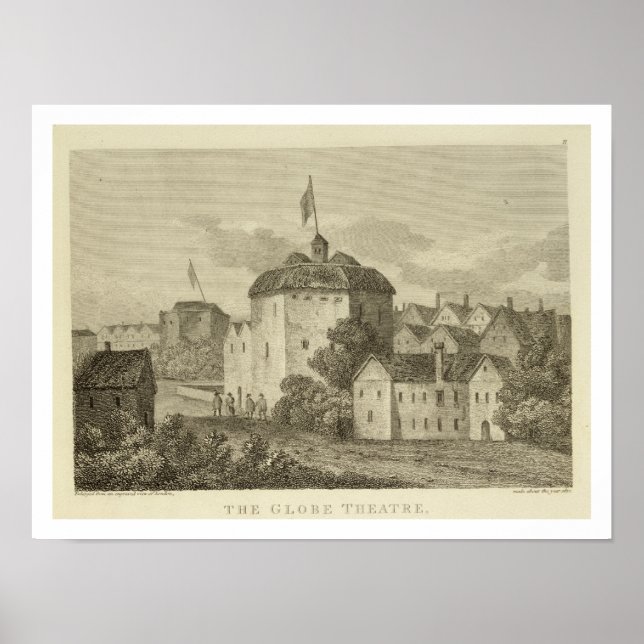 Pôster The Globe Theatre on the Bankside as it appeared i (Frente)