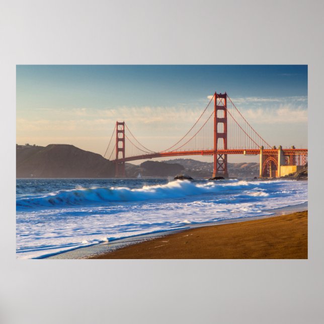 Pôster The Golden Gate Bridge From Baker Beach (Frente)