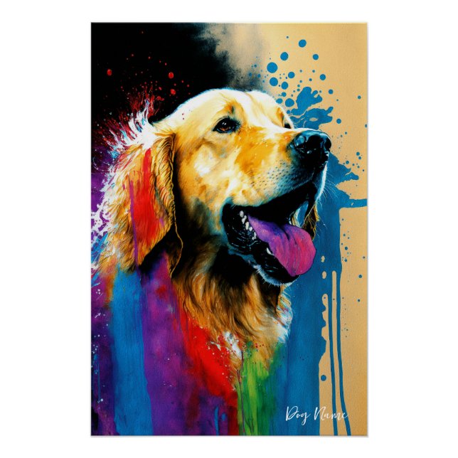 Pôster The Golden Retriever Dog - Composition 005 (Frente)