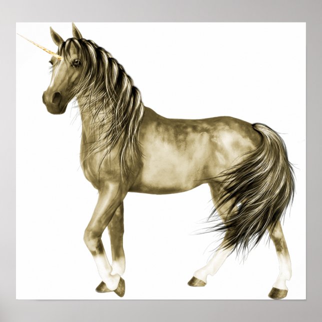 Pôster the Golden Unicorn Print (Frente)
