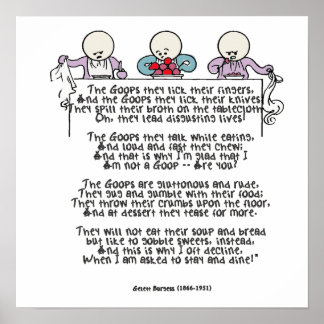 Poster The Goops They Lick Their Fingers